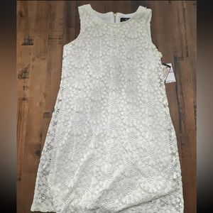 NWT Ronni Nicole Women's Dress Ivory Lace Overlay Size Small
